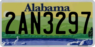 AL license plate 2AN3297