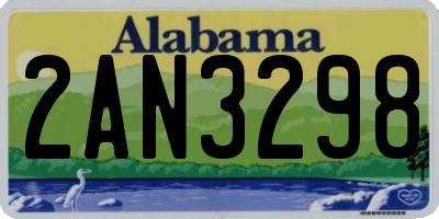AL license plate 2AN3298