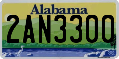 AL license plate 2AN3300