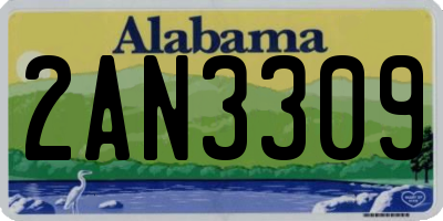 AL license plate 2AN3309