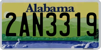 AL license plate 2AN3319