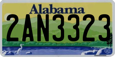 AL license plate 2AN3323