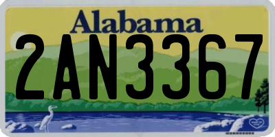 AL license plate 2AN3367