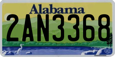 AL license plate 2AN3368