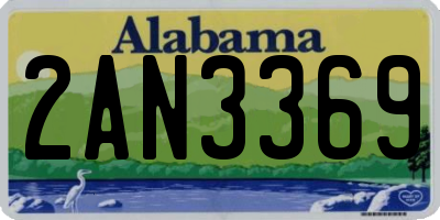 AL license plate 2AN3369