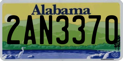 AL license plate 2AN3370