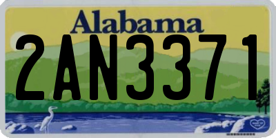 AL license plate 2AN3371
