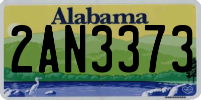 AL license plate 2AN3373