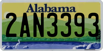AL license plate 2AN3393