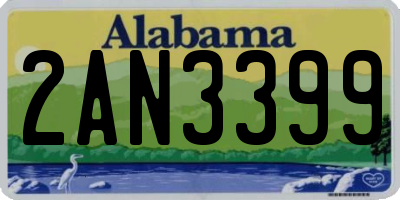 AL license plate 2AN3399