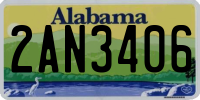 AL license plate 2AN3406