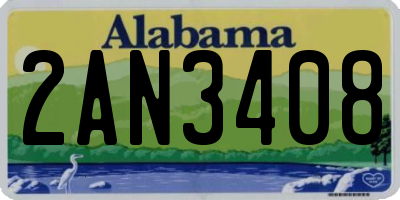 AL license plate 2AN3408