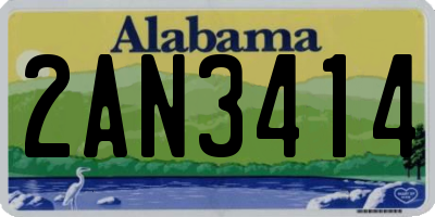 AL license plate 2AN3414