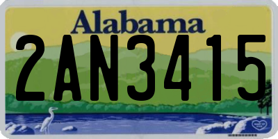 AL license plate 2AN3415