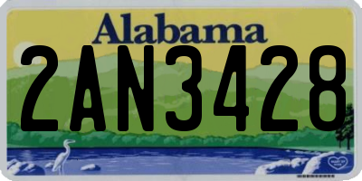 AL license plate 2AN3428