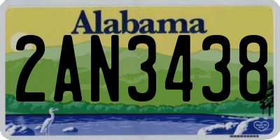 AL license plate 2AN3438