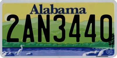 AL license plate 2AN3440