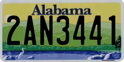 AL license plate 2AN3441