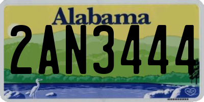 AL license plate 2AN3444