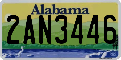 AL license plate 2AN3446