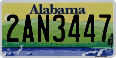 AL license plate 2AN3447