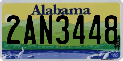 AL license plate 2AN3448
