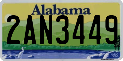 AL license plate 2AN3449