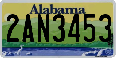 AL license plate 2AN3453