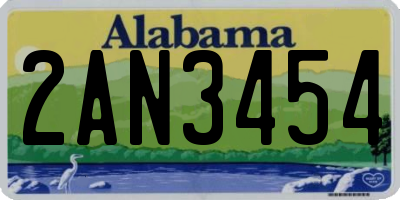 AL license plate 2AN3454