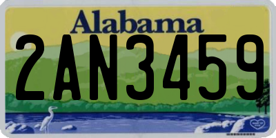 AL license plate 2AN3459