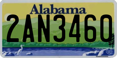 AL license plate 2AN3460