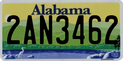 AL license plate 2AN3462