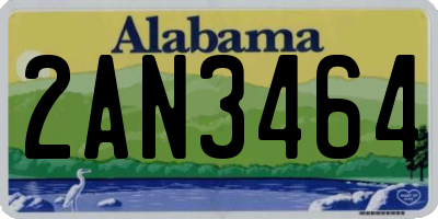 AL license plate 2AN3464