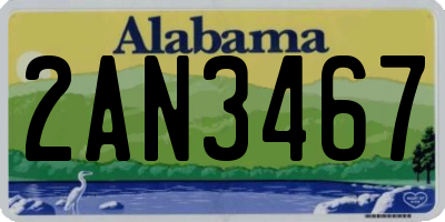 AL license plate 2AN3467