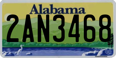 AL license plate 2AN3468