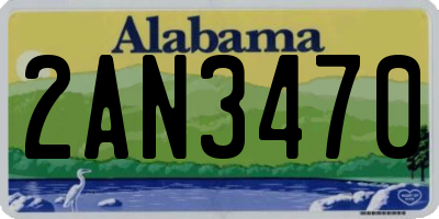 AL license plate 2AN3470