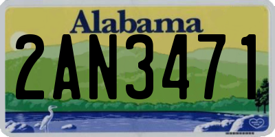 AL license plate 2AN3471