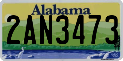 AL license plate 2AN3473