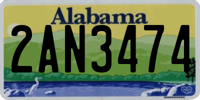 AL license plate 2AN3474