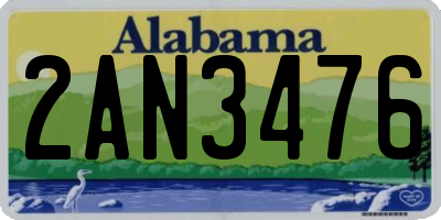AL license plate 2AN3476