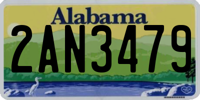 AL license plate 2AN3479