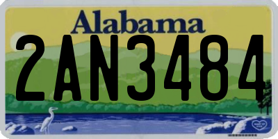 AL license plate 2AN3484