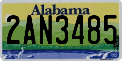 AL license plate 2AN3485