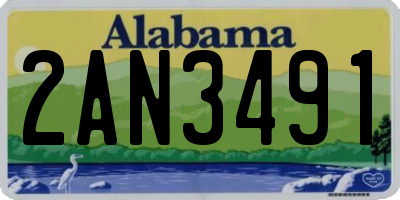 AL license plate 2AN3491