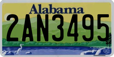 AL license plate 2AN3495