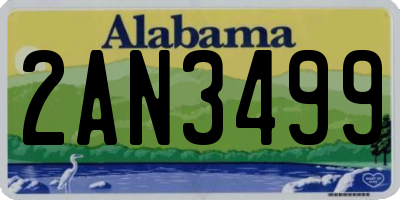 AL license plate 2AN3499