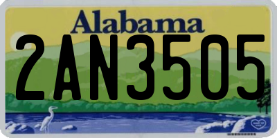 AL license plate 2AN3505