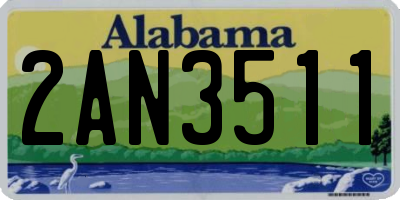 AL license plate 2AN3511
