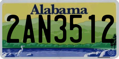 AL license plate 2AN3512