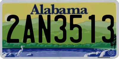 AL license plate 2AN3513